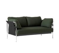 Canapé 2 places Can 2.0 structure acier chromé outer fabric Black Canvas/172x89x82cm