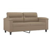 Canapé 2 places Cappuccino 140 cm Fauteuil relax moderne pour salon, chambre à coucher ou extérieur Canapé élégant en similicuir pour salle d'attente et bureau