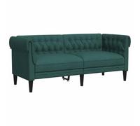 Canapé 2 Places, Causeuse de Salon Fauteuil Sofa 2 Places Chesterfield Vert foncé Tissu 182,5 x 74,5 x 74,5 cm