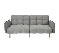 Canapé 2 places convertible Cozy largeur 195 cm avec accoudoirs - Gris