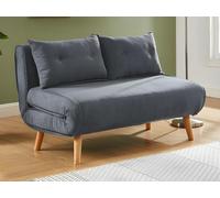 Canapé 2 places convertible en tissu VALERIO - Gris