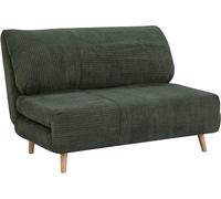 Canapé 2 places convertible en velours côtelé PALULA - Vert foncé