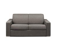 Canapé 2 places convertible express en tissu anthracite - Couchage lattes larges 120 cm - Matelas 14 cm avec mémoire de forme CALITO