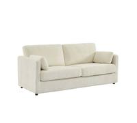 Canapé 2 places déhoussable tissu blanc L 198 x P 88 x H 85cm - Neo