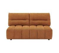 Canapé 2 places dossier avance-recule en tissu texturé terracotta APOLIU