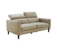 Canapé 2 places en cuir de buffle beige SALVI