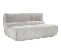 Canapé 2 places en mousse polyuréthane et tissu polyester touché doux gris - BLOW - ALTOBUY Gris