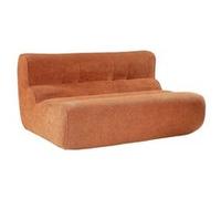 Canapé 2 places en mousse polyuréthane et tissu polyester touché doux orange - BLOW - ALTOBUY Orange