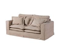 Canapé 2 places en polyester beige KINGSTON