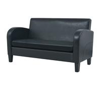 Vidaxl Canapé À 2 Places Cuir Synthétique Noir Noir