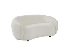 Canapé 2 places en tissu bouclette blanc ivoire BOVANA de Pascal Morabito