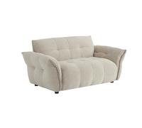 Canapé 2 places en tissu chiné beige NAPIZO