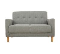 Miliboo Canapé scandinave 2 Places en Tissu Gris et Bois Clair Moon