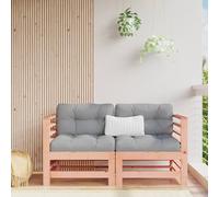 Canapé 2 places en tissu taupe avec cadre en bois rembourré et assise confortable