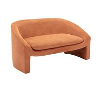 Canapé 2 places en tissu terracotta OSSANA