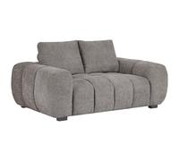 Canapé 2 places en tissu texturé gris BERENIA