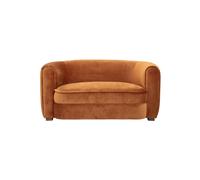 Canapé 2 places en velours brun, capitonné, fixe, compact, structure pin/hêtre/contreplaqué - Bloomingville, Malala - 152x80x72 cm