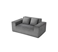 VEVOR Petit Canapé 2 Places, Causeuse de Salon de 160 cm, en Velours Côtelé, avec Ressorts Ensachés, Coussins Moelleux et Siège Confortable, Meuble pour Chambre Maison, Bureau ou Appartement, Gris