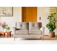 Canapé 2 places en velours gris Elbrousse