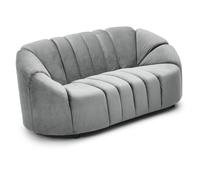 Canapé 2 places en Velours "Spencer" 162cm Gris