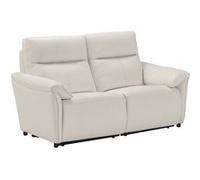 MAZARO - Canapé 2 Places Fixe Cuir Blanc