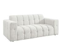 AltoBuy Canapé 2 Places Fixe en Tissu Polyester chenillé Blanc - Menton