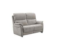 AltoBuy Canapé 2 Places Fixe Tissu Polyester Imitation Peau Gris Clair - Sultan