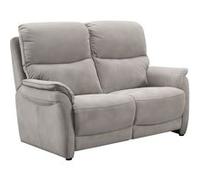 AltoBuy Canapé 2 Places Fixe Tissu Polyester Imitation Peau Gris Clair - Sultan