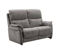AltoBuy Canapé 2 Places Fixe Tissu Polyester Imitation Peau Gris foncé - Sultan