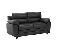 Canapé 2 places MANOA en simili - Noir