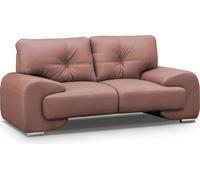 canapé 2 places Maxime Lux avec assise confortable canapé 2 places à ressorts ondulés en similicuir au design moderne, tissu : vega 56 - ginger