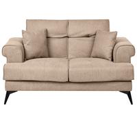 Canapé 2 Places Moderne en Tissu avec Appuis-Tête Réglables Marron Clair Skive