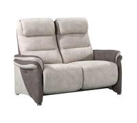 AltoBuy Canapé 2 Places Relax électrique Tissu Micro Peau Brun et Mastic - Nadir