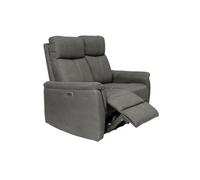 AltoBuy Canapé 2 Places Relax électrique Tissu Polyester Imitation Cuir Gris foncé - Giacomo