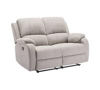 Canapé 2 places relax en microfibre gris clair BRODY