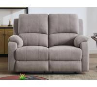 Canapé 2 places relax en microfibre gris clair BRODY