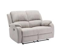 Canapé 2 places relax en microfibre gris clair BRODY