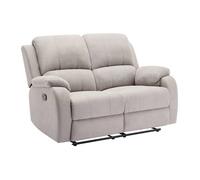 Canapé 2 places relax en microfibre gris clair BRODY