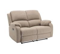 Canapé 2 places relax en microfibre taupe BRODY