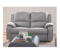 Canapé 2 places relax en microfibre - VENTE-UNIQUE - HERNANI - Gris - Classique