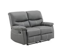 Canapé 2 places relax en simili gris CANBY