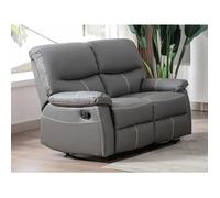 Canapé 2 places relax en simili gris CANBY