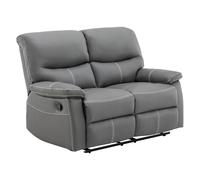 Canapé 2 places relax en simili gris CANBY