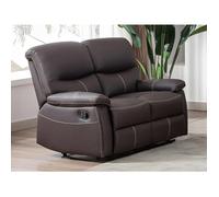 Canapé 2 places relax en simili marron CANBY