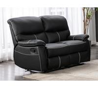 Canapé 2 places relax en simili noir CANBY