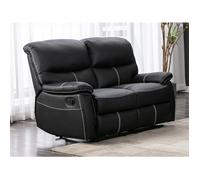 Canapé 2 places relax en simili noir CANBY
