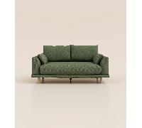 Canapé 2 places - Tissu Vert Kaki - Design et confortable - Fabriqué en France - Tediber