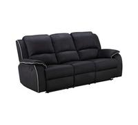 Canapé 3+1 places relax en microfibre HERNANI - Noir