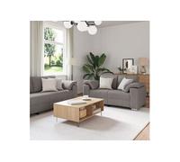 vidaXL Canapé 3 pièces Taupe avec coussins en tissu gris