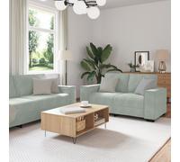 vidaXL Canapé 3 pièces avec Coussins en Velours Gris Clair